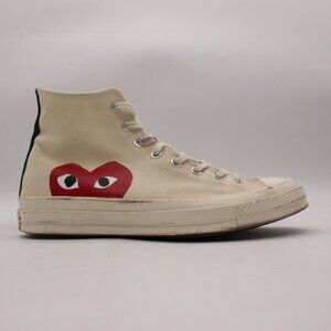 Converse Cream and Red High-Top Sneakers